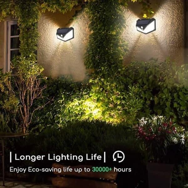 Solar Lights-Bright Solar Wireless Security Motion Sensor 100 Led Night Light for Home and Garden ,Outdoors cs2856-ri