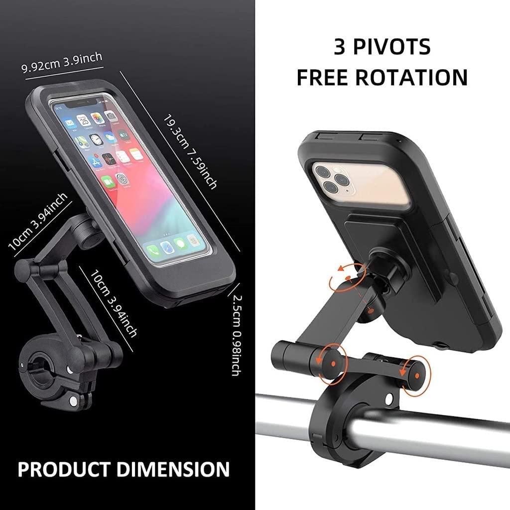 Universal 360 Rotation Bike Waterproof Cell Phone Holder. cs2856-ri