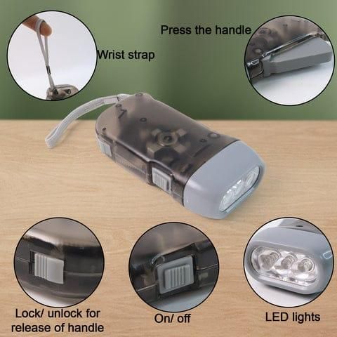 LED Hand Crank Torch - SAMRIDHI SMART STORESAMRIDHI SMART STORE