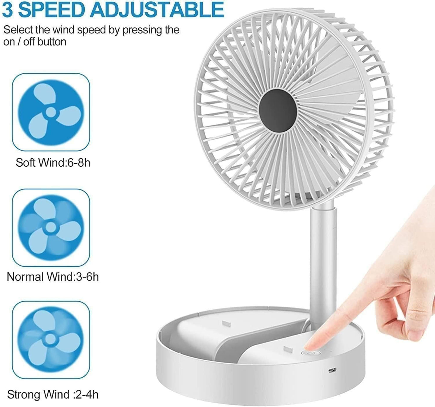 Powerful Rechargeable Table Fan cs2856-ri