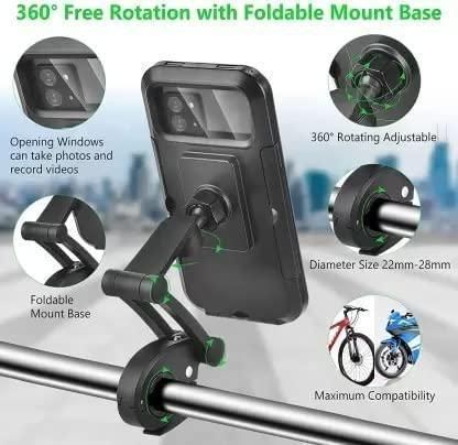Universal 360 Rotation Bike Waterproof Cell Phone Holder. cs2856-ri