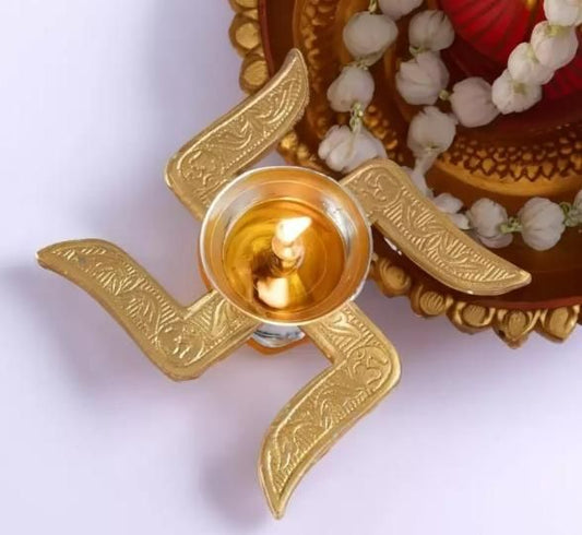 Brass Swastik Diya cs2856-ri