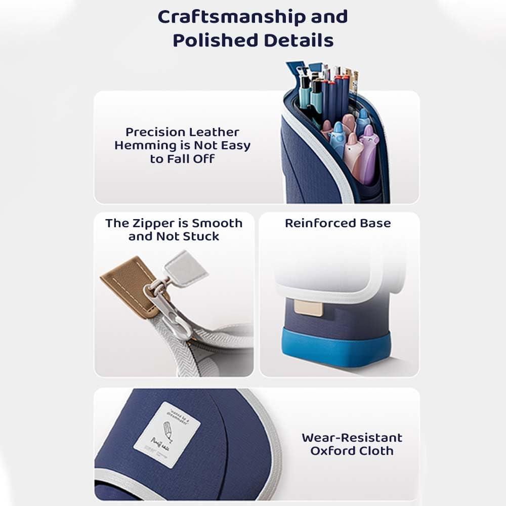 Large Capacity Vertical Pencil Cases Pouch Holder Stationery cs2856-ri