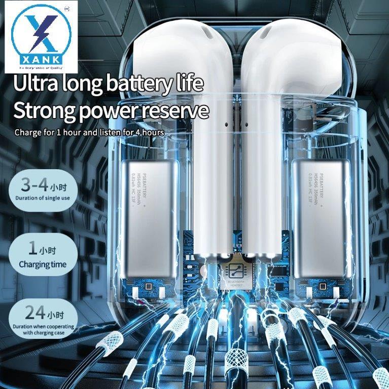 XANK TWS I12 InPods 12 Wireless Airpods with Mic Bluetooth Headset (ASSORTED COLOUR, True Wireless) cs2856-ri