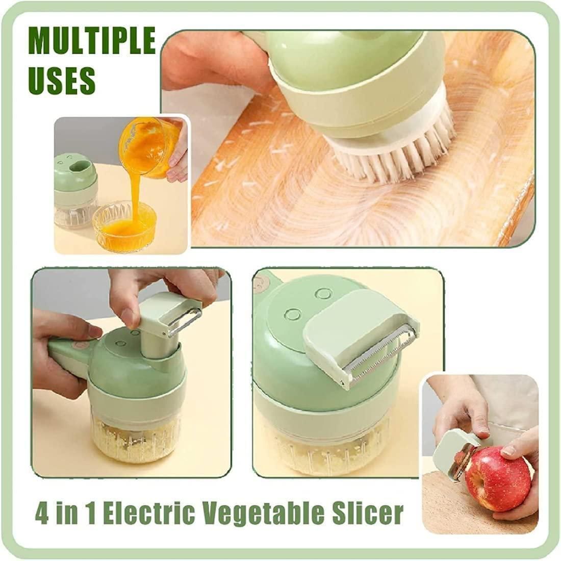 4 in 1 Portable Electric Vegetable Cutter Set cs2856-ri