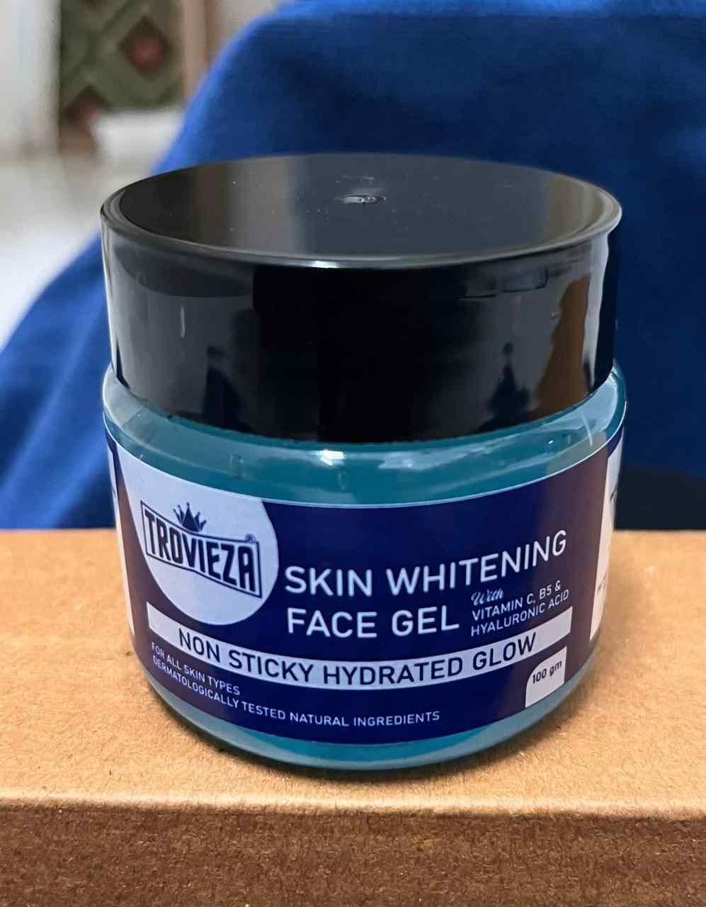 Trovieza Skin Whitening & Brightening Face Gel for Hydrated natural Glow, with Vitamin C, B5 & Hyaluronic, Non sticky, for all skin type, 100gm cs2856-ri