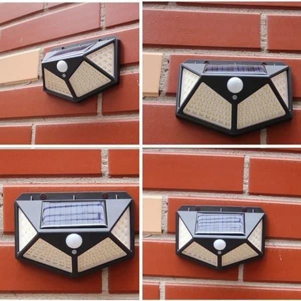 Solar Lights-Bright Solar Wireless Security Motion Sensor 100 Led Night Light for Home and Garden ,Outdoors cs2856-ri
