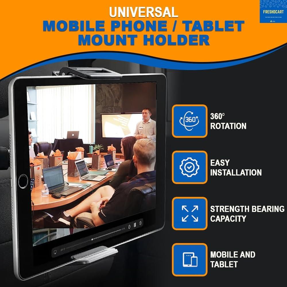 Car Mount Holder for Tablets & Phones (4.7-12.9 inches) with 360-Degree Rotation cs2856-ri