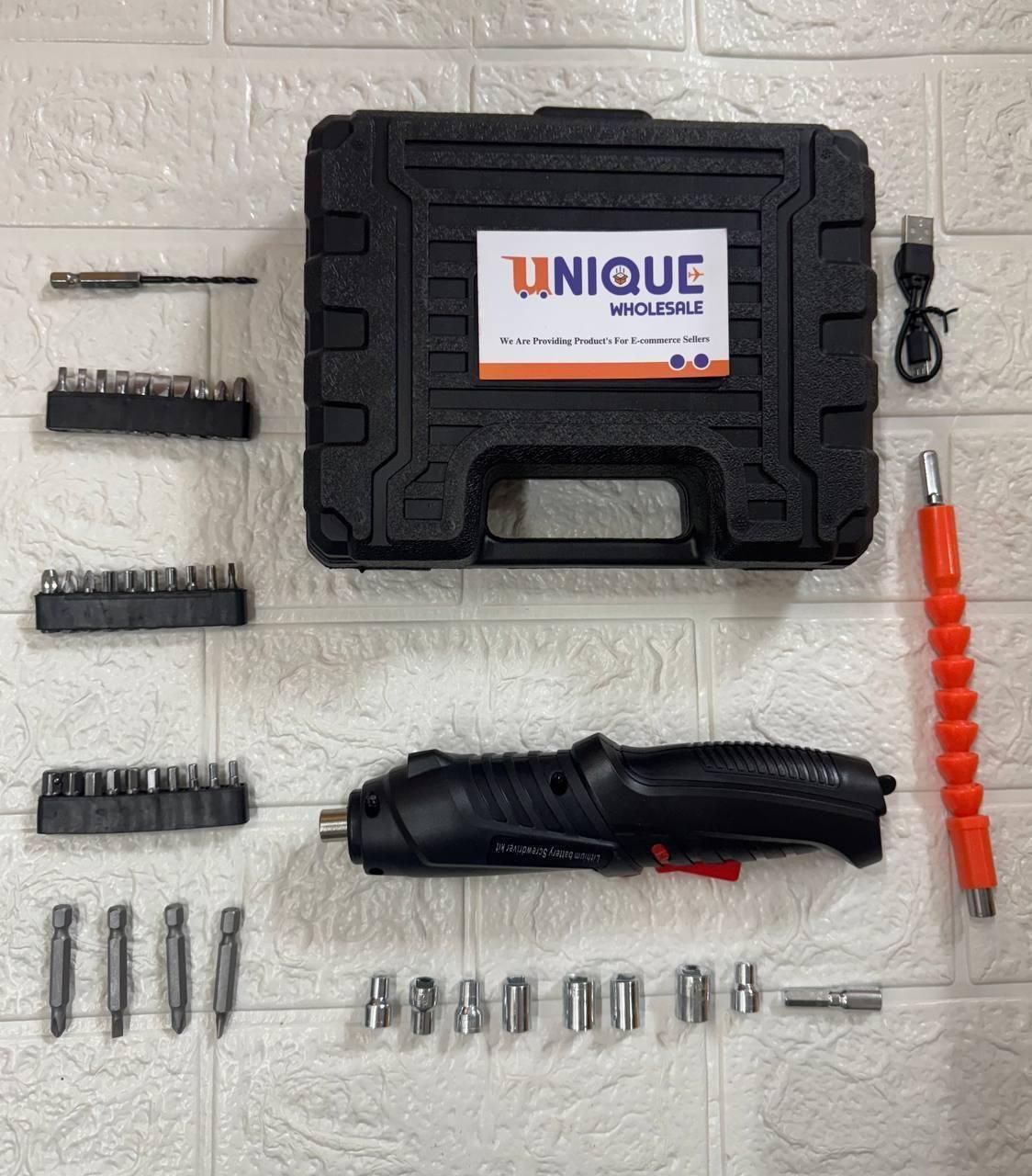 Metal Electric Screwdriver with 47 pcs Screwdriver Bit Set cs2856-ri