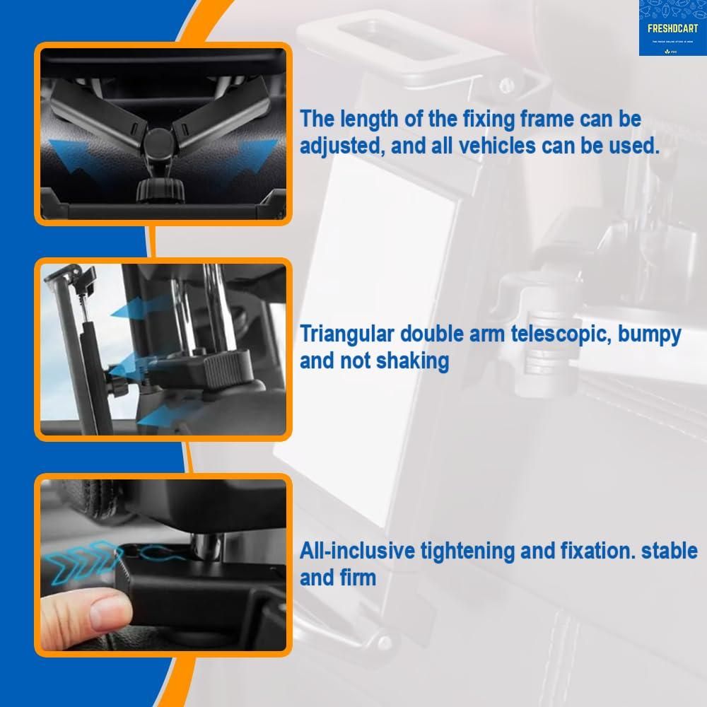 Car Mount Holder for Tablets & Phones (4.7-12.9 inches) with 360-Degree Rotation cs2856-ri