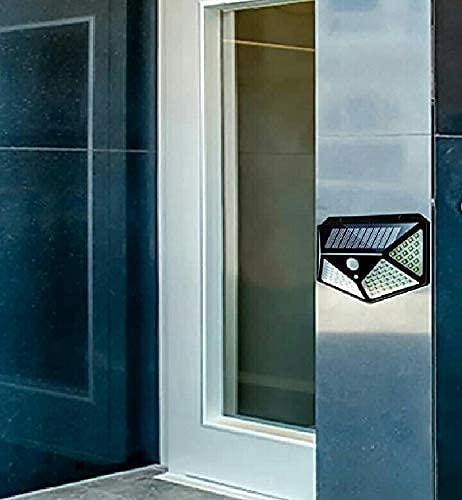Latest Solar Lights for Garden 100 LED Motion Sensor Security Lamp for Home,Outdoors Pathways | Bright Solar Wireless Security Motion Sensor 100 Led Night Light (100 LED) cs2856-ri
