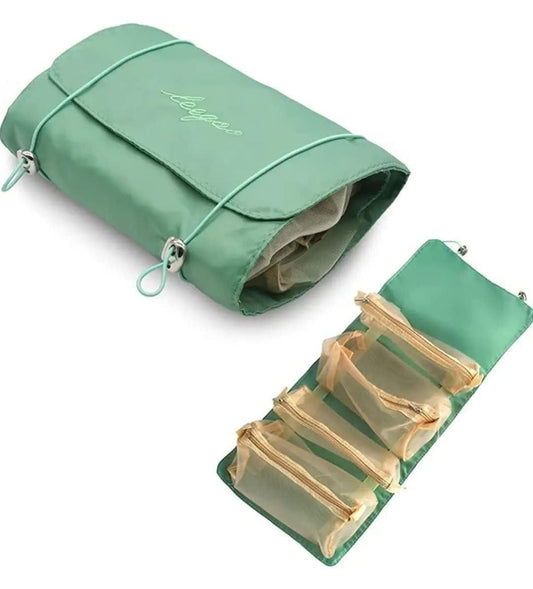 4-in-1 Detachable Hanging Toiletry Bag Foldable Travel Makeup Bag cs2856-ri