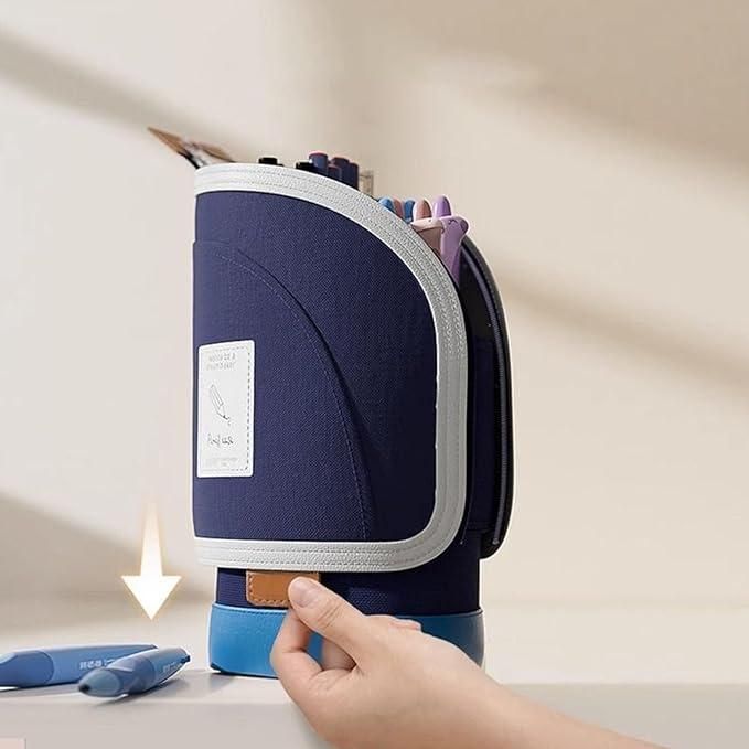 Large Capacity Vertical Pencil Cases Pouch Holder Stationery cs2856-ri