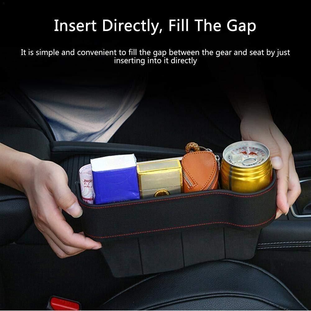 Seat Pockets PU Leather Car Console Side Organizer Pack of 2 cs2856-ri
