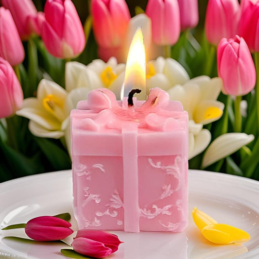 Wax Gift Shape Candle for Home Decor | Aromatic Fragrance Candles | Pillar Candles ( 5 pcs , Multicolor) cs2856-ri