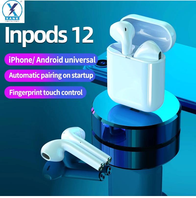 XANK TWS I12 InPods 12 Wireless Airpods with Mic Bluetooth Headset (ASSORTED COLOUR, True Wireless) cs2856-ri