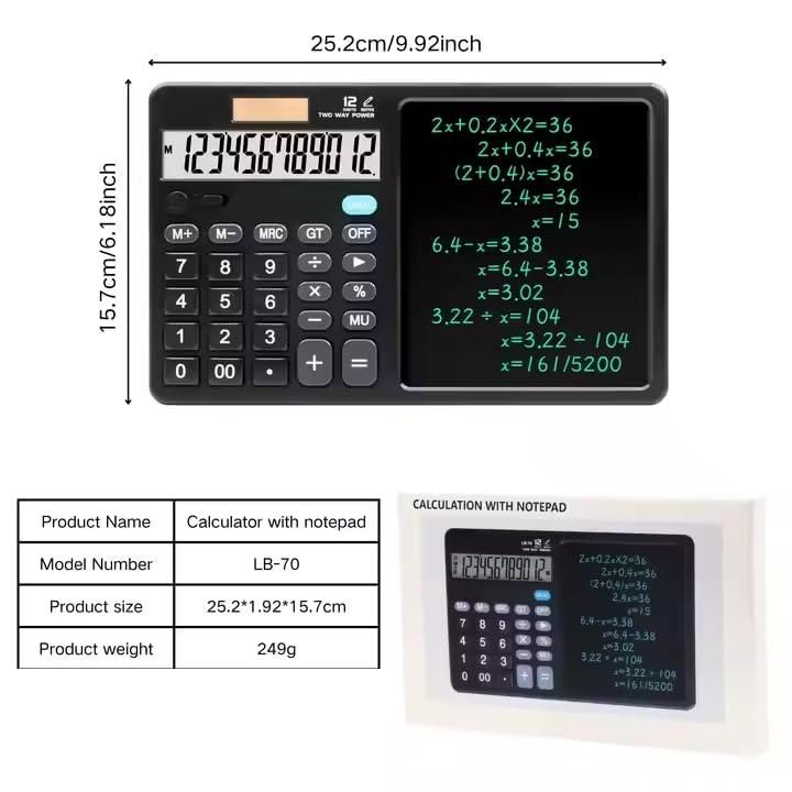 Calculator with Notepad cs2856-ri