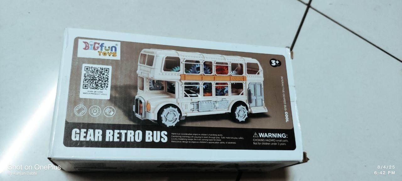Retro Bus Double Decker Bus Model Toy Sound cs2856-ri