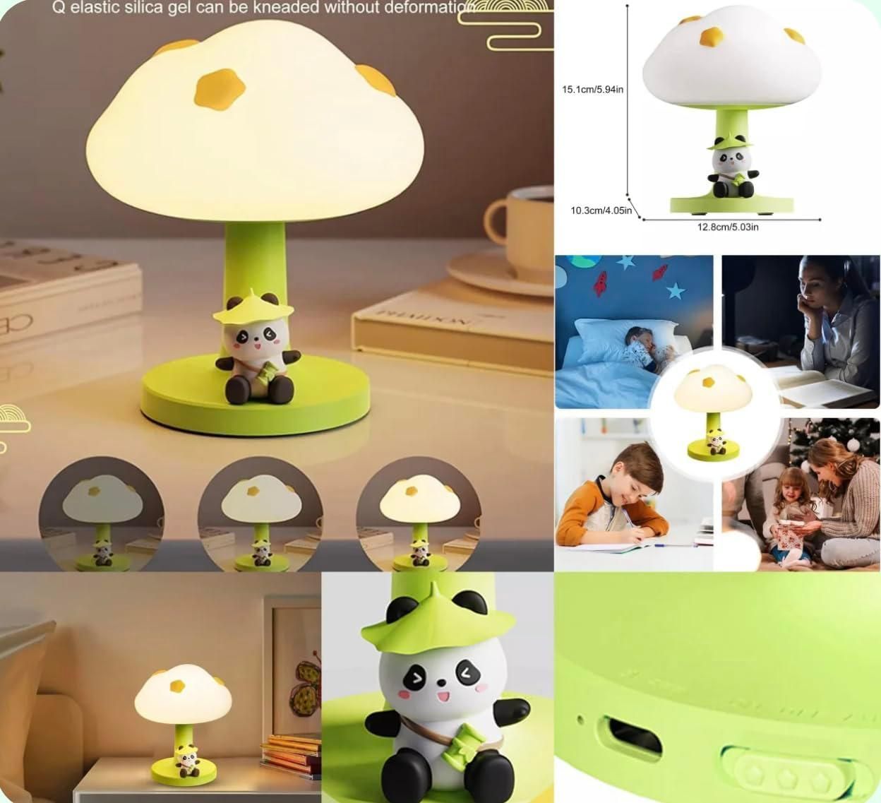 Cute Silicone Panda Night Lights for Kids cs2856-ri