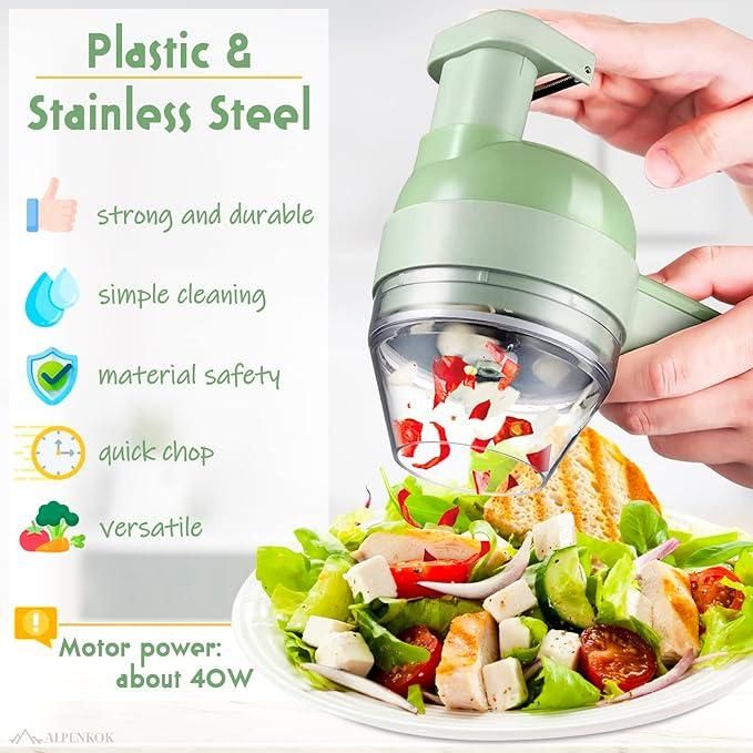 4 in 1 Portable Electric Vegetable Cutter Set cs2856-ri