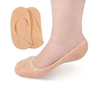 Silicone Full Length Anti Crack Foot Protector Moisturizing Socks for Foot-Care and Heel Cracks for Men and Women cs2856-ri