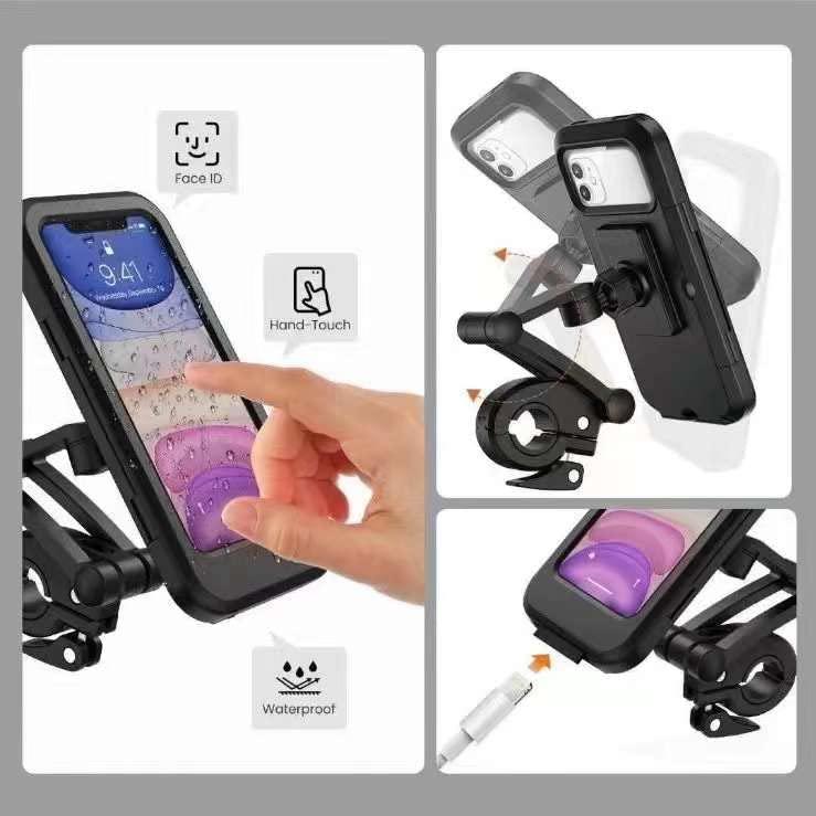 Universal 360 Rotation Bike Waterproof Cell Phone Holder. cs2856-ri
