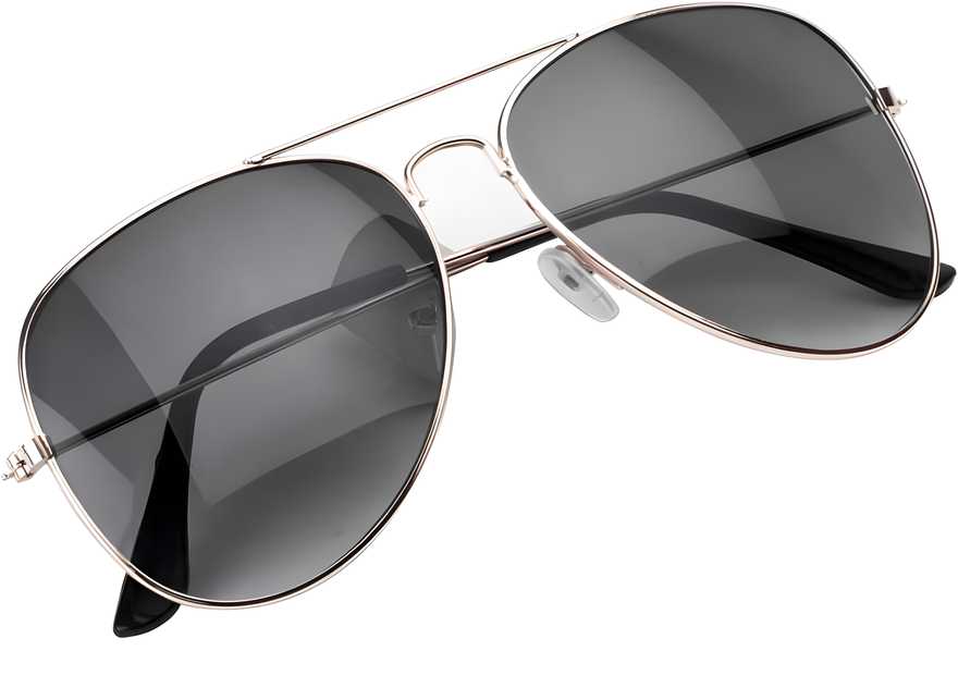 Unisex Black Golden Aviator Sunglass cs2856-ri