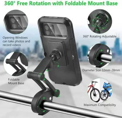Universal 360 Rotation Bike Waterproof Cell Phone Holder. cs2856-ri