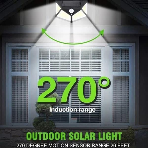 Solar Lights-Bright Solar Wireless Security Motion Sensor 100 Led Night Light for Home and Garden ,Outdoors cs2856-ri
