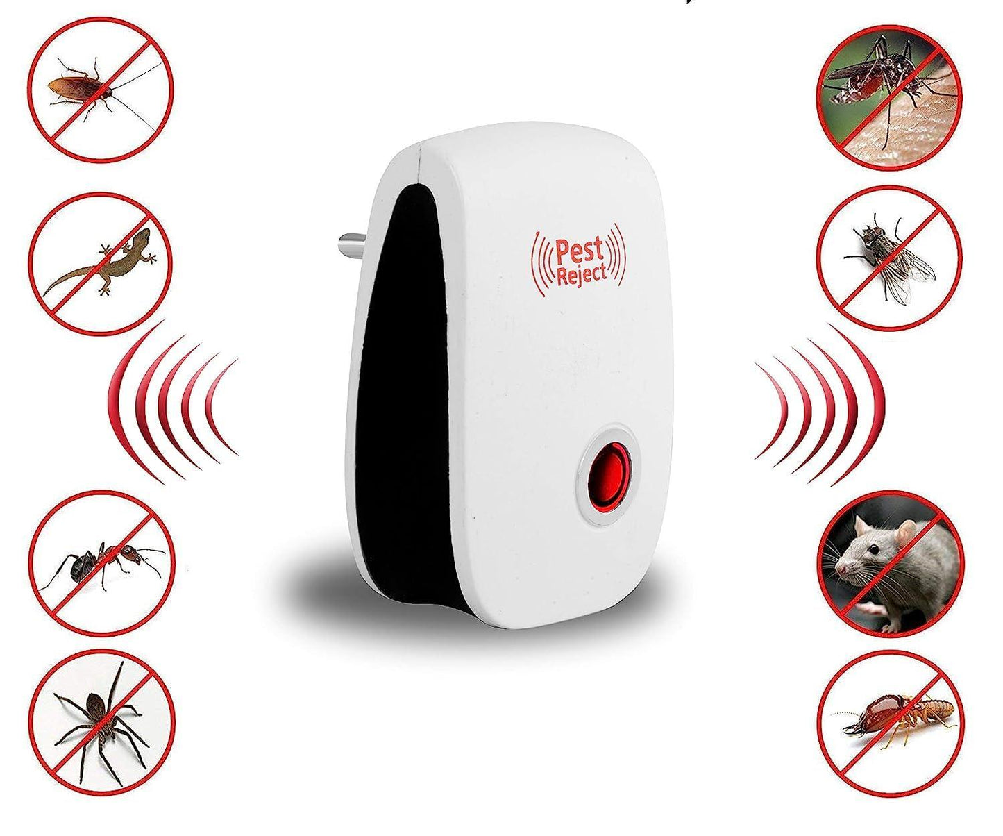 Ultrasonic Pest Repeller for Mosquito, Cockroaches, etc (Pack of 2) cs2856-ri