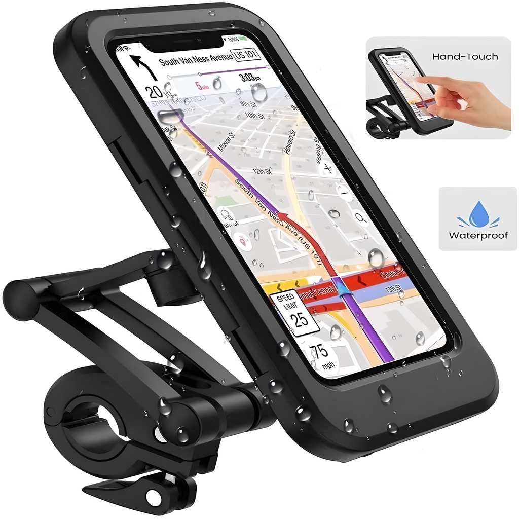 Universal 360 Rotation Bike Waterproof Cell Phone Holder. cs2856-ri