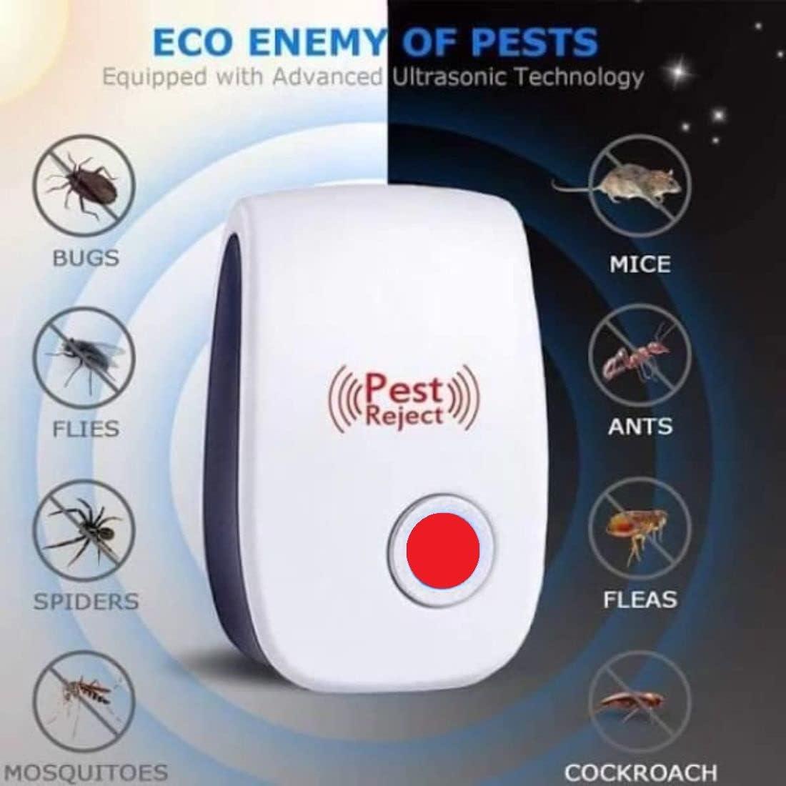 Ultrasonic Pest Repeller for Mosquito, Cockroaches, etc (Pack of 2) cs2856-ri