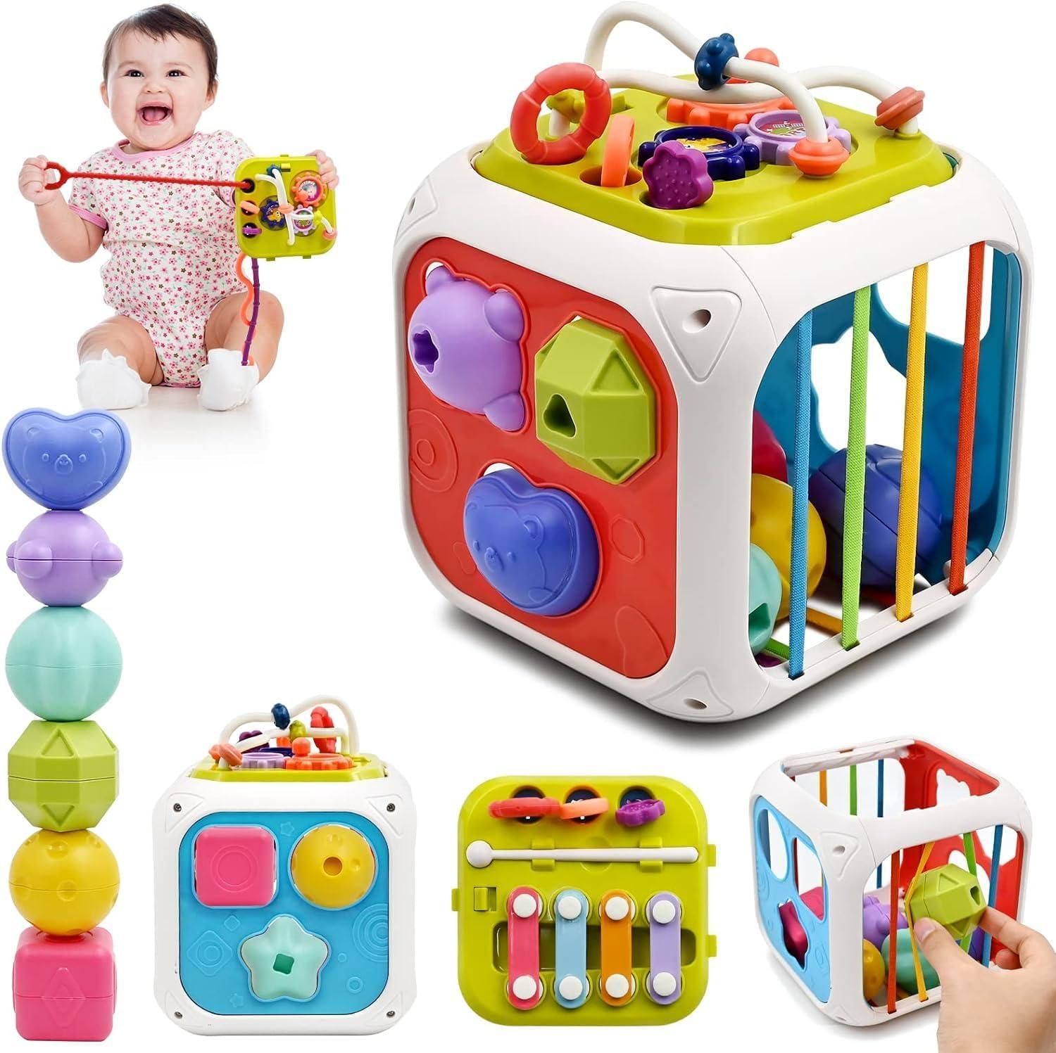 Montessori 7 in 1 Baby Sensory Toy for Kids cs2856-ri
