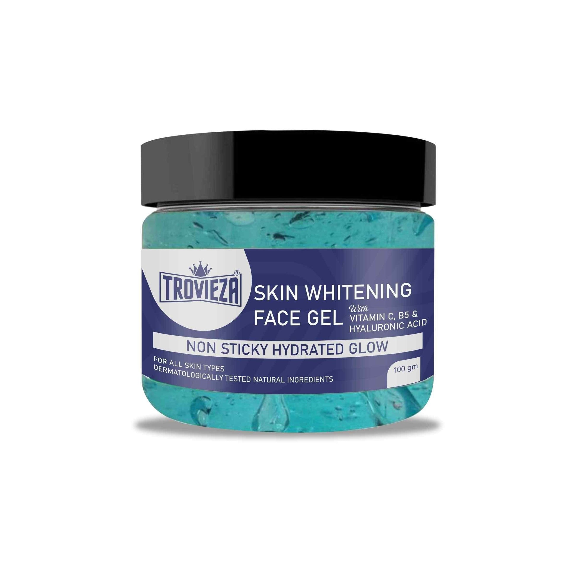 Trovieza Skin Whitening & Brightening Face Gel for Hydrated natural Glow, with Vitamin C, B5 & Hyaluronic, Non sticky, for all skin type, 100gm cs2856-ri