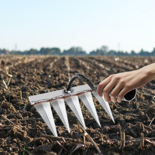 5 Teeth Carbon Steel Garden Weeding cs2856-ri