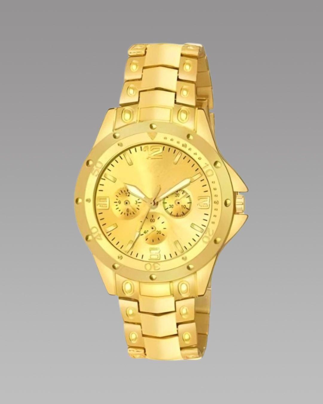 Men's Golden Stainless Steel Watches cs2856-ri