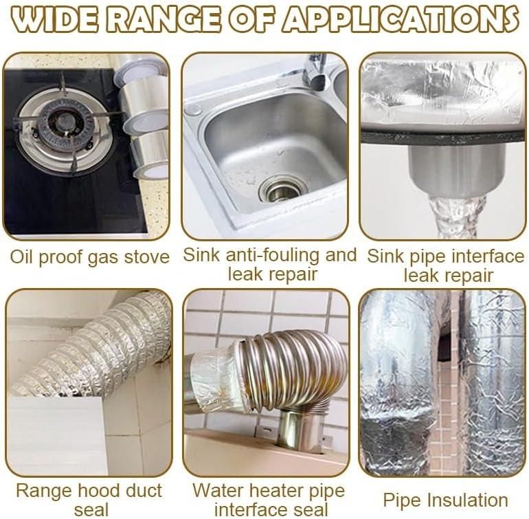 High Temperature Resistant Aluminum Foil Tape For Kitchen cs2856-ri