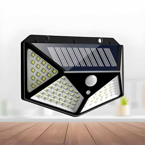 Solar Lights-Bright Solar Wireless Security Motion Sensor 100 Led Night Light for Home and Garden ,Outdoors cs2856-ri