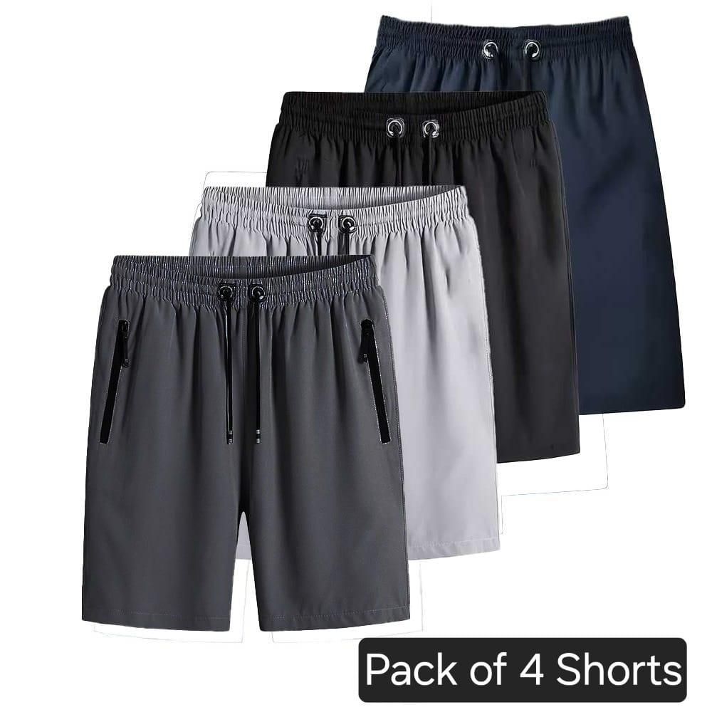 Combo of 4 Men's Stretchable Cotton Shorts cs2856-ri