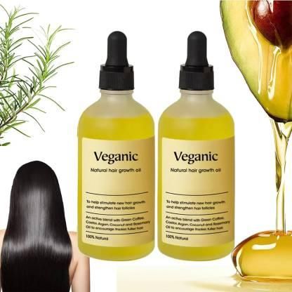 Vegan Natural Hair Growth Oil (Pack of 2) cs2856-ri