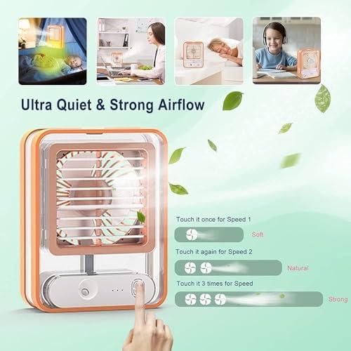 Rechargeable Battery Operated Mini USB Fan With Mist Water Spray cs2856-ri