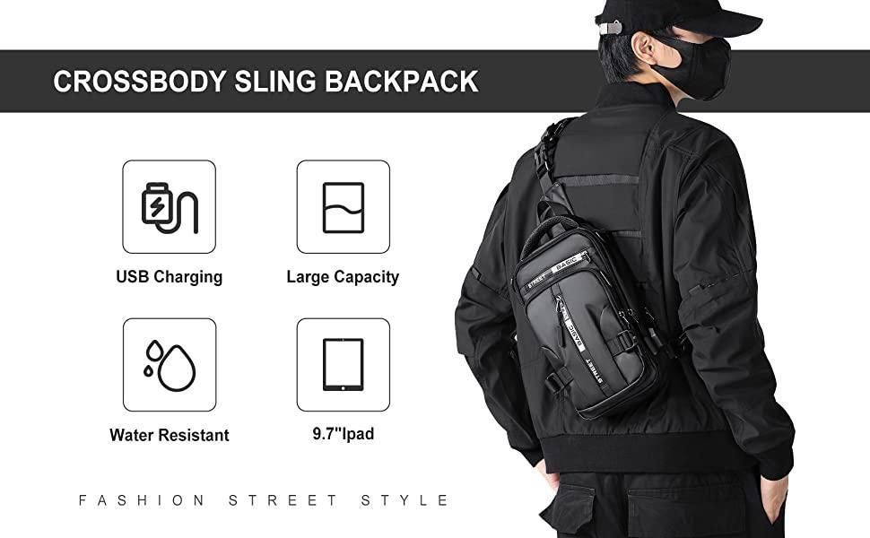 Sling Bag with USB Charging Port - SAMRIDHI SMART STORESAMRIDHI SMART STORE