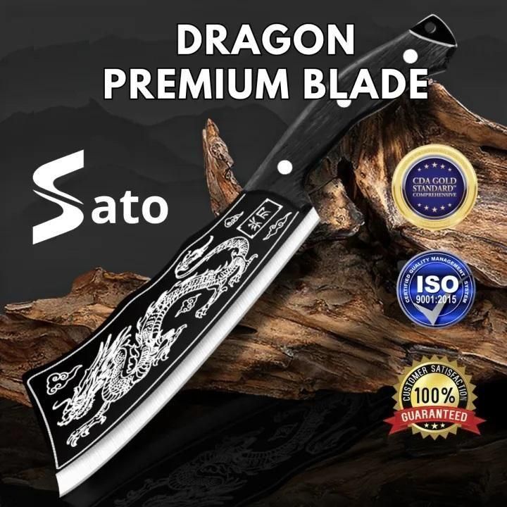 Dragon Chopping Knife Stainless Steel Blade cs2856-ri