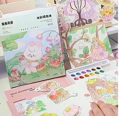 Cartoon Art Coloring Painting Set for Kid's cs2856-ri