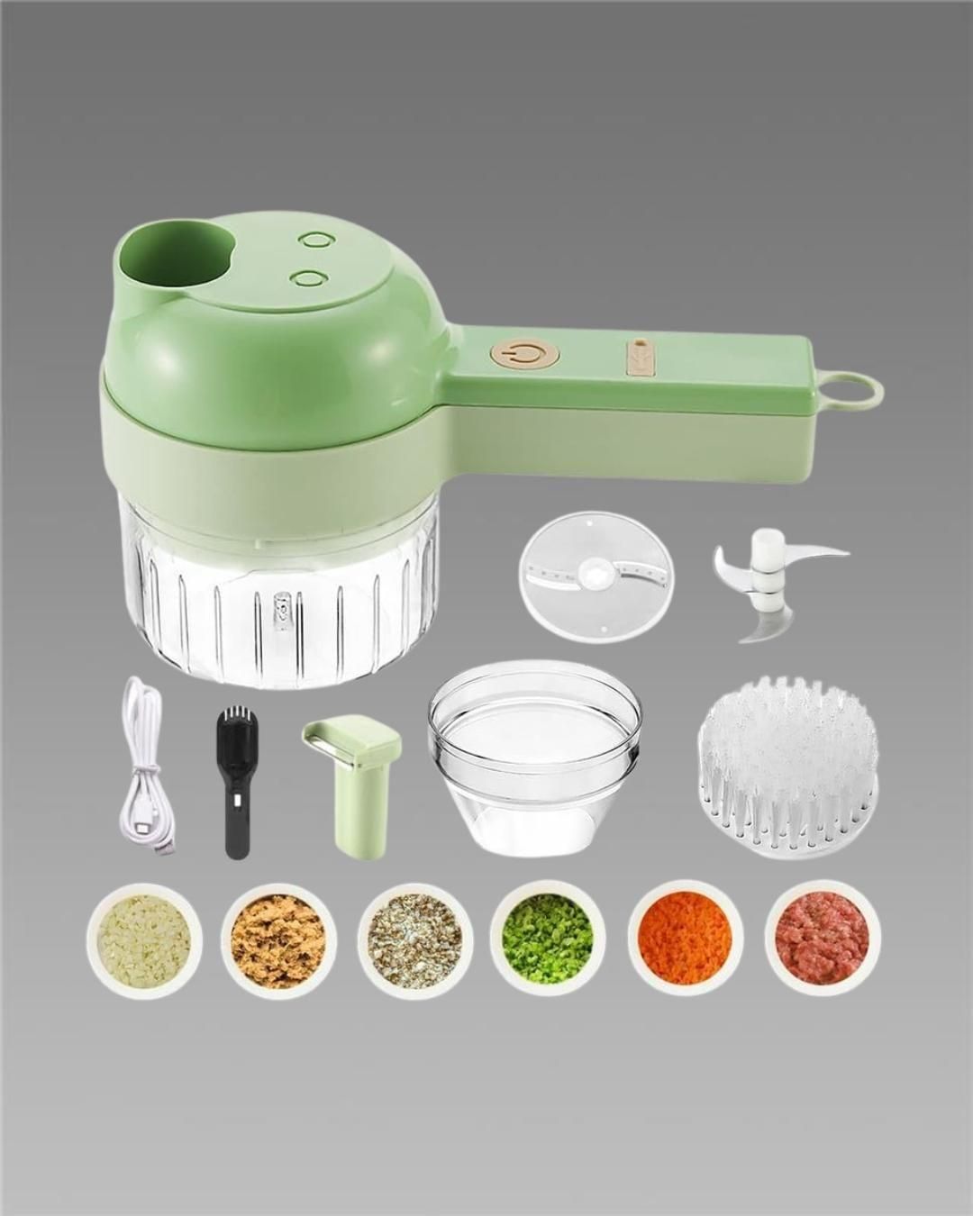 4 in 1 Portable Electric Vegetable Cutter Set cs2856-ri