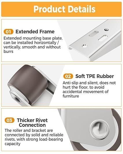 4 Pcs Small Caster Wheel cs2856-ri