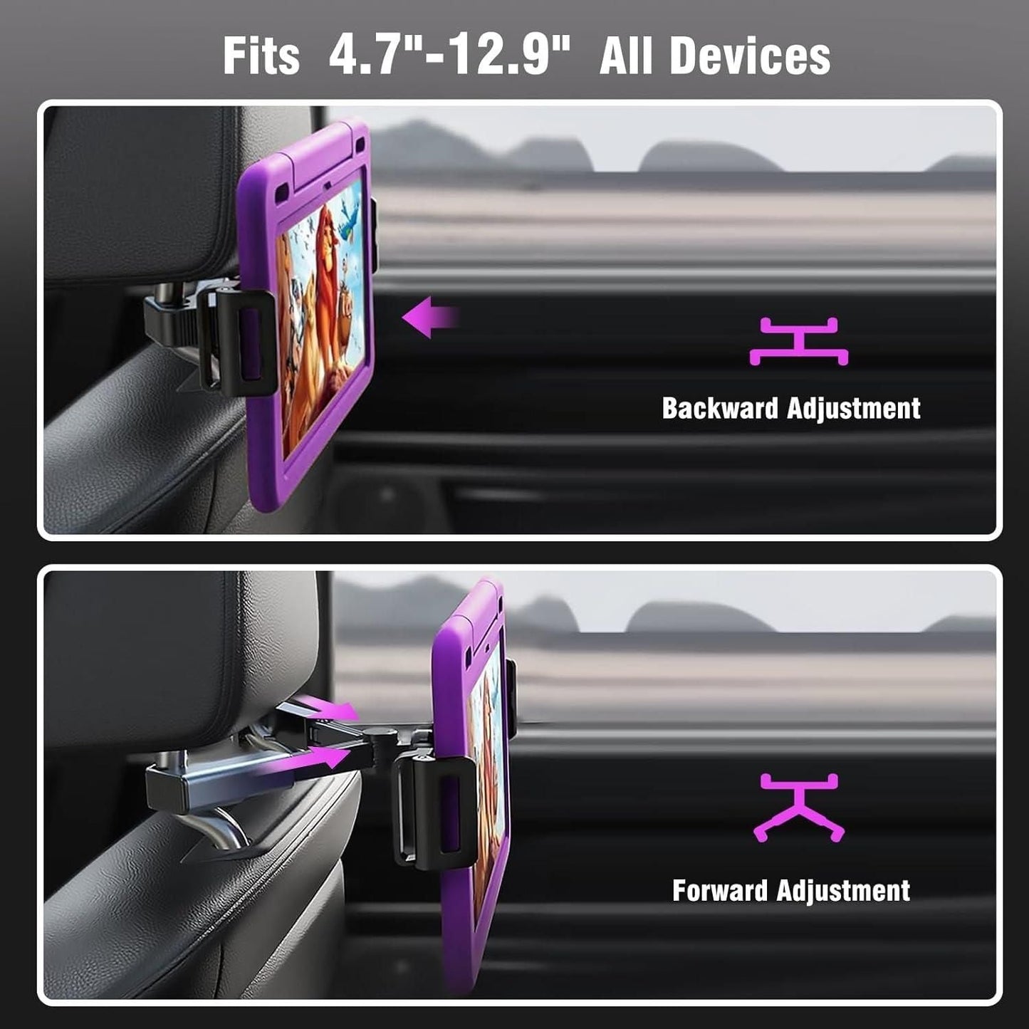 Car Headrest Phone/Tablet/iPad Holder cs2856-ri