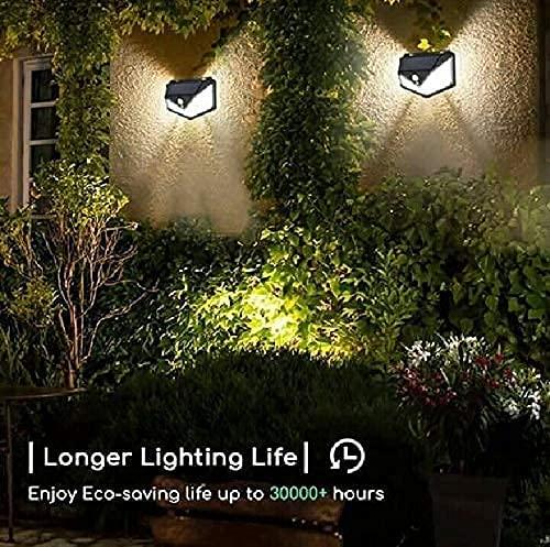 Latest Solar Lights for Garden 100 LED Motion Sensor Security Lamp for Home,Outdoors Pathways | Bright Solar Wireless Security Motion Sensor 100 Led Night Light (100 LED) cs2856-ri