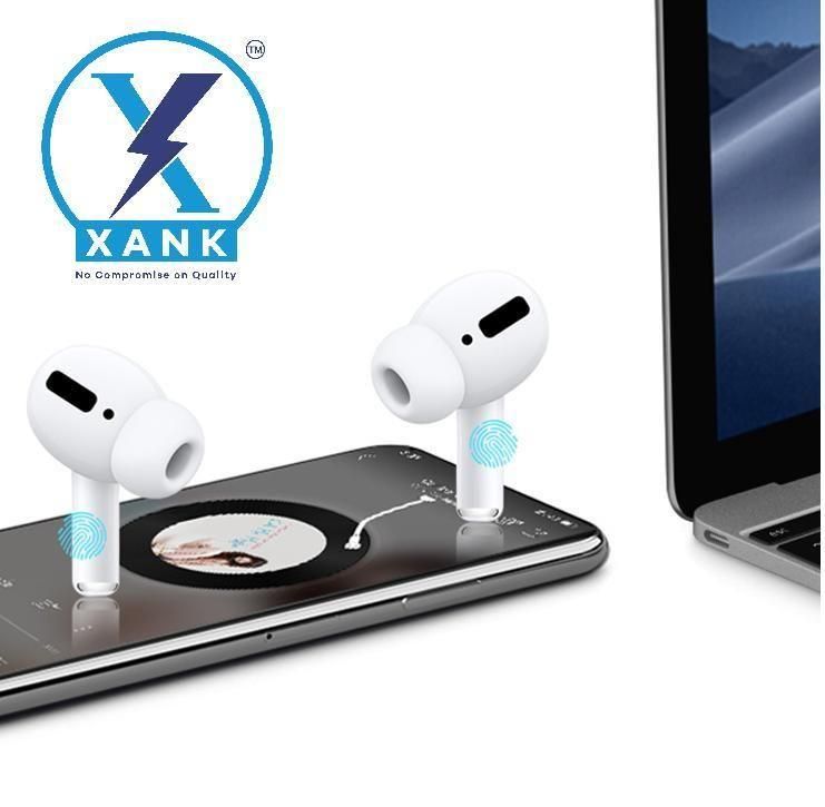 XANK Air-pods Pro with Wireless Charging Case with Sensor Enabled Bluetooth Headset (White, True Wireless) cs2856-ri