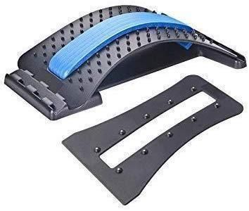 Multi-Level Back Stretcher Posture Corrector Device for Back Pain Relief with Back Support Mate Magic Back Stretching Massage (Blue) cs2856-ri